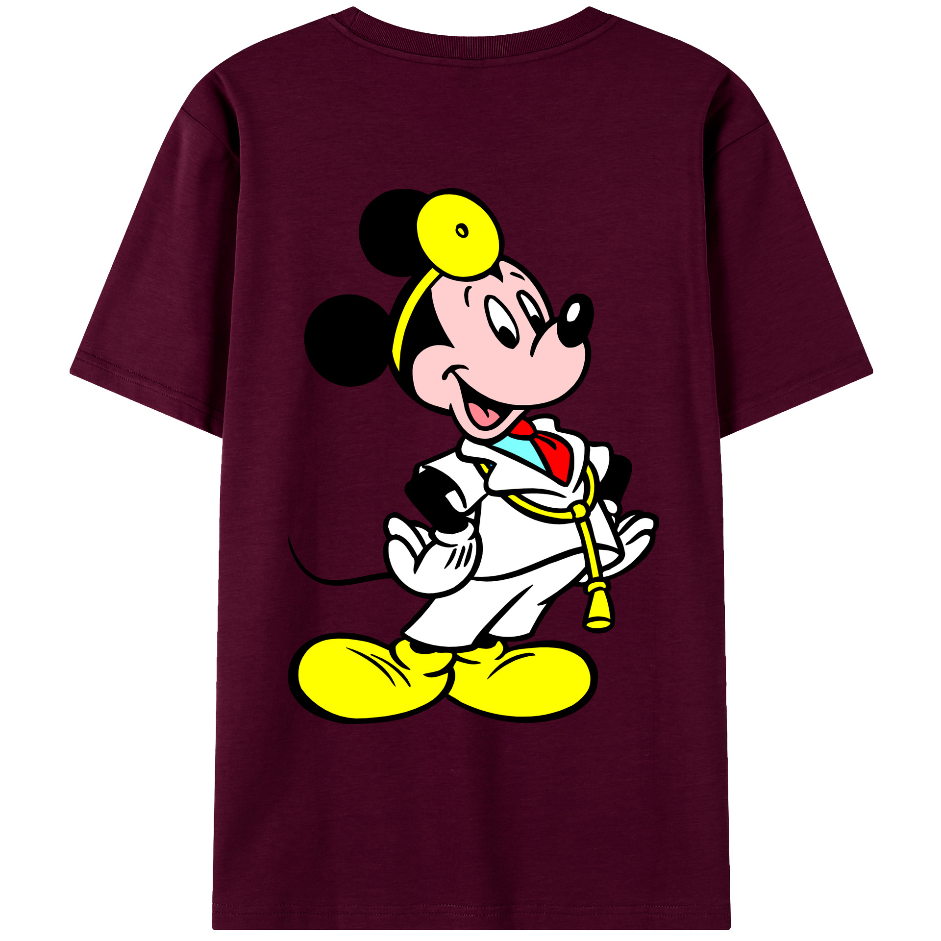 （画像用） ミッキーマウス Mickey Mouse レディース半袖Tシャツ(バックプリント)